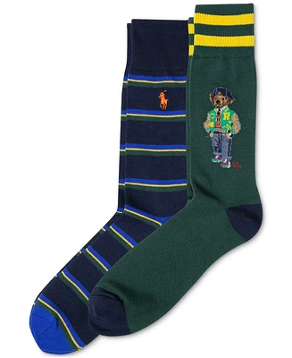 Polo Ralph Lauren Men's 2-Pk. American Heritage Bear Socks