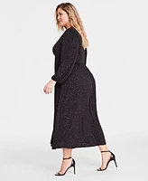 Robbie Bee Plus Embellished Ruched Maxi Dress