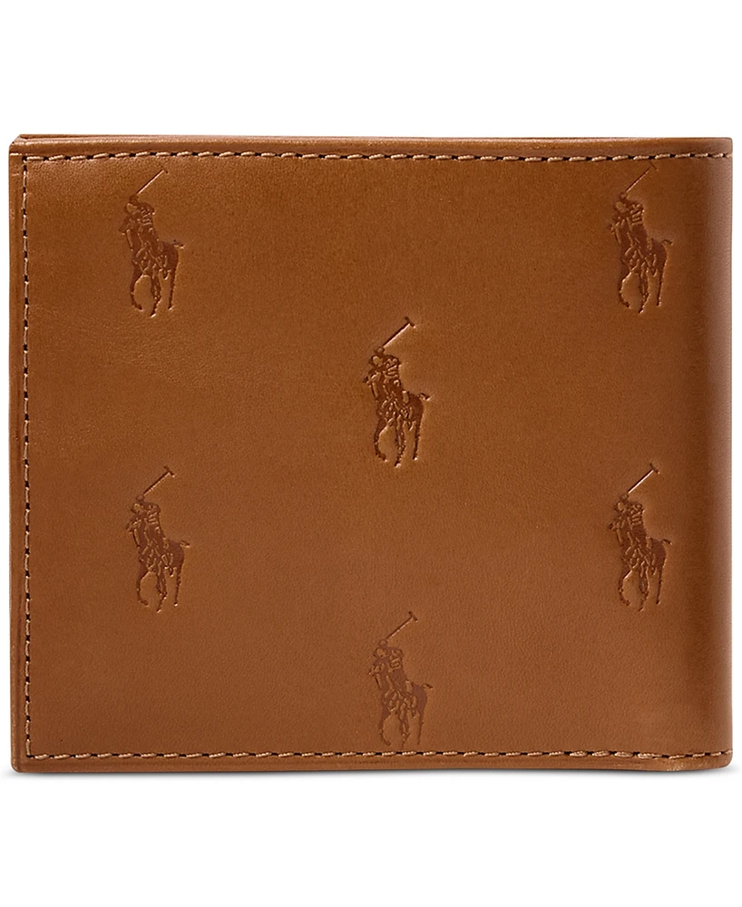 Polo Ralph Lauren Men's Allover Pony Leather Billfold Wallet