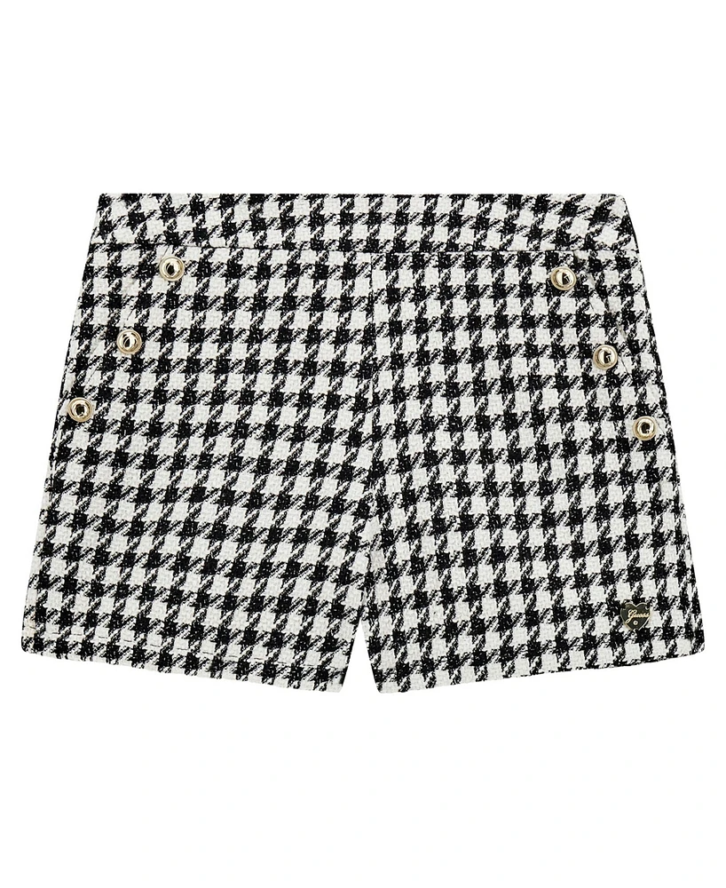 Guess Big Girls Pied de Poule Shorts