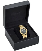 Versace Men's Swiss Gold Ion Plated Stainless Steel Bracelet Watch 40mm