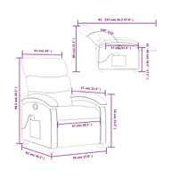 Massage Recliner Chair Dark Fabric