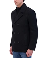 Kenneth Cole Men's Boucle Double Breasted Peacoat