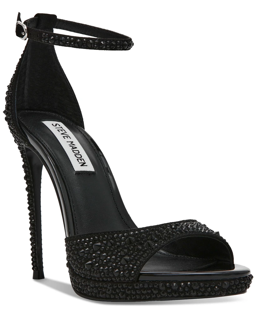 Steve Madden Women's Wiley Rhinestone Two-Piece Platform Dress Sandals