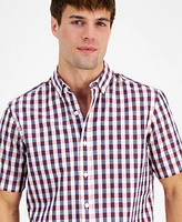 Club Room Men's Gin Regular-Fit Plaid Button-Down Shirt, Created for Macy's