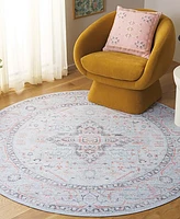 Safavieh Tucson Washable TSN913F 6'x6' Round Area Rug