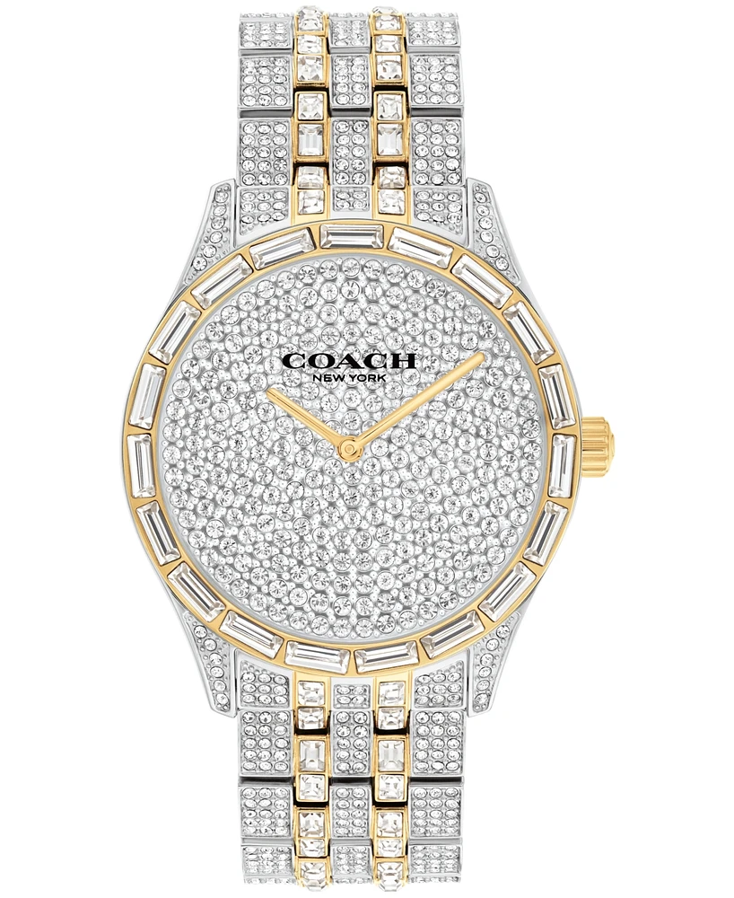 Coach Unisex Brooks Two-Tone Stainless Steel and Crystals Bracelet Watch 38mm