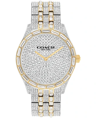 Coach Unisex Brooks Two-Tone Stainless Steel and Crystals Bracelet Watch 38mm