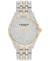 Coach Unisex Brooks Two-Tone Stainless Steel and Crystals Bracelet Watch 38mm