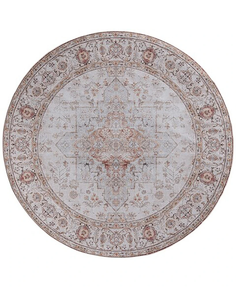 Safavieh Tucson Washable TSN105F 8'x8' Round Area Rug