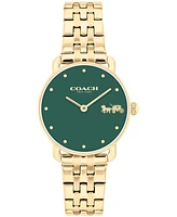 Coach Women's Elliot Gold-Tone Stainless Steel Bracelet Watch 28mm