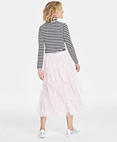 On 34th Womens Turtleneck Ruffled Skirt Sneakers Created For Macys