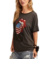 Lucky Brand Women's I Love Rolling Stones Boyfriend T-Shirt