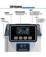 48 lbs Stainless Self-Clean Ice Maker with Lcd Display