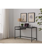 Kings Brand Furniture Julian Writing/Laptop Desk, Black Metal & Wood