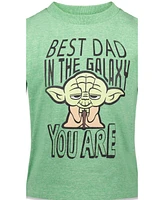 Starwars Boys Star Wars Darth Vader Yoda Father's Day Pullover T-Shirt to