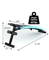 Sugift Abdominal Twister Trainer with Adjustable Height Exercise Bench