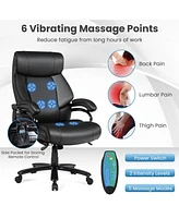 Sugift 400lb Pu Leather Massage Office Chair