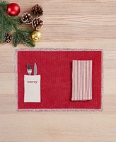 Avanti Merry Polyester 8 Piece Placemats/Napkins Set