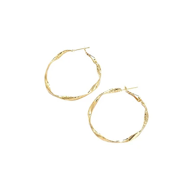 Sohi Women's Twist Hoop Earrings