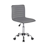 Yaheetech Pu Leather Low Back Swivel Armless Office Chair