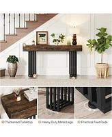 Tribesigns 55" Console Table for Entryway, Hallway Table with Stylish Metal Frame, Sofa Foyer Table for Living Room,Entrance