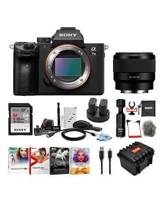 Sony a7 Iii Full Frame Mirrorless Camera with 50mm f/1.8 Lens Bundle