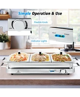 Givimo 2 in 1 Electric Warming Tray with Temperature Control
