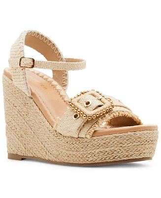 Madden Girl Miina Platform Raffia Wedge Sandals