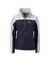 Cutter & Buck Women's Navy Chicago Cubs Charter Eco Half-Zip Anorak Jacket
