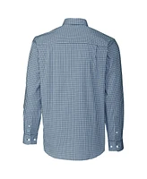 Cutter & Buck Men's Navy Gonzaga Bulldogs Easy Care Stretch Gingham Long Sleeve Button-Down Shirt