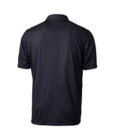 Cutter & Buck Men's Black Washington State Cougars Primary Team Logo Pike Double Dot Print Stretch Polo