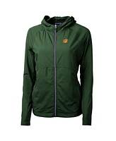 Cutter & Buck Women's Green Baylor Bears Adapt Eco Knit Hybrid Full-Zip Hoodie