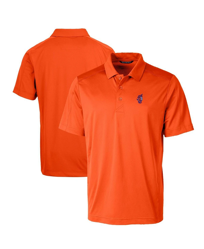 Cutter & Buck Men's Orange Florida Gators Swinging Gator Prospect Textured Stretch Polo