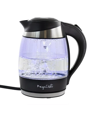 Megachef 1.8Lt. Glass and Stainless Steel Electric Tea Kettle