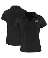 Cutter & Buck Women's Black Detroit Lions Primary Mark Daybreak Eco V-Neck Polo