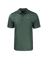 Cutter & Buck Men's Green Hawaii Rainbow Warriors Pike Eco Tonal Geo Print Stretch Polo