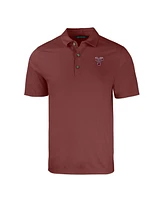 Cutter & Buck Men's Heather Maroon Texas A&M Aggies Vault Forge Eco Stretch Polo