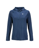 Cutter & Buck Women's Navy Detroit Tigers Coastline Epic Comfort Eco Raglan Long Sleeve Hoodie T-Shirt