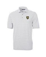 Cutter & Buck Men's Gray Army Black Knights Virtue Eco Pique Stripe DryTec Polo