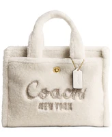 Coach Shearling Cargo Medium Tote Bag