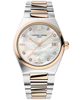 Frederique Constant Women's Swiss Highlife Diamond (0.04 ct. t.w.) Two-Tone Stainless Steel Bracelet Watch 31mm