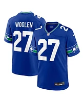 Nike Men's Tariq Woolen Royal Seattle Seahawks Throwback Player Game Jersey