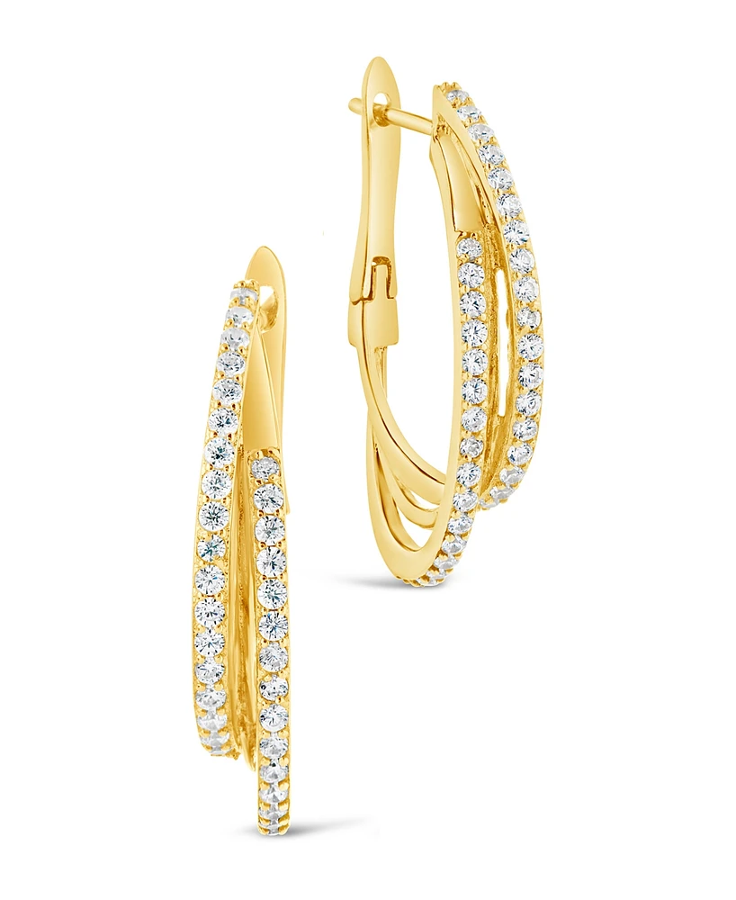 Sterling Forever Kyle Cubic Zirconia Hoop Earrings