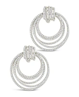 Sterling Forever Jordana Cubic Zirconia Statement Circle Stud Earrings