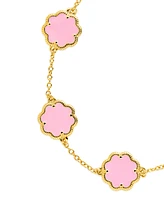 Sterling Forever Rose Petal Station Bracelet