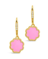 Sterling Forever Rose Petal Short Drop Earrings