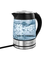 Megachef 1.8Lt. Glass Body and Stainless Steel Electric Tea Kettle