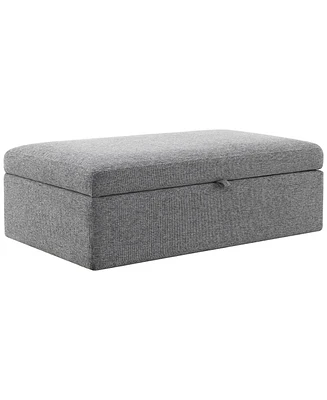 Abbyson Living 16" Wood Winona Rectangle Storage Ottoman