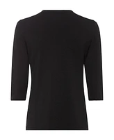 Olsen 3/4 Sleeve V-Neck T-Shirt